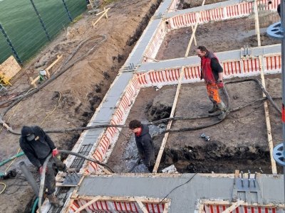 17 december Betonstorten fundering laatste meters