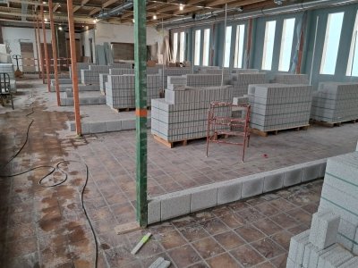 4 november Basis voor muren ligt te drogen