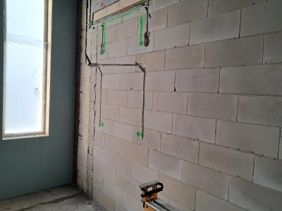 20 november Voortgang aanleg douches