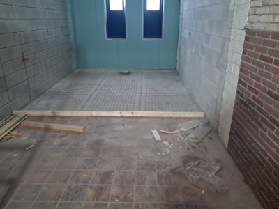 12 december Klaar voor storten douchevloer