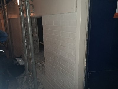 7 januari Aanvang breekwerk t.b.v. ingang kleedkamers beneden