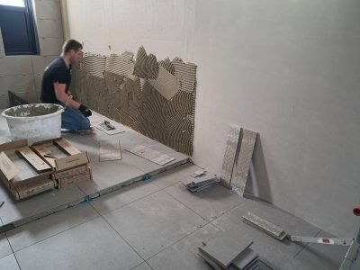 20 januari Voortgang kleedkamer 15