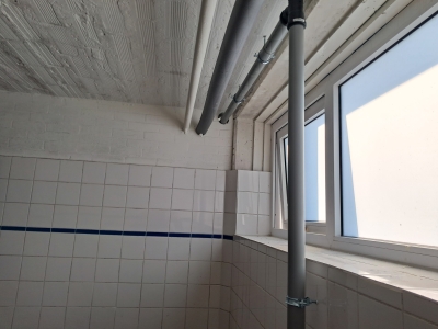 3 maart Tijdelijke afvoer putjes verdieping